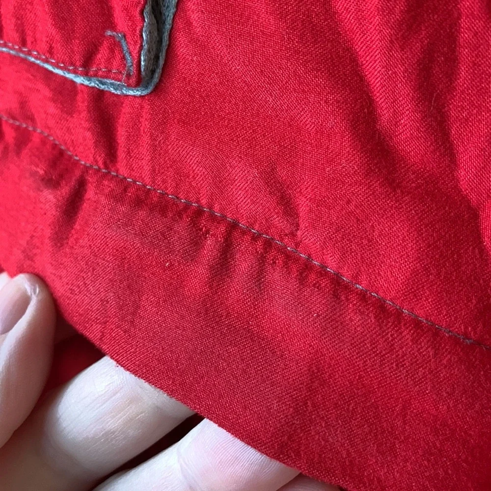Gap Kids red convertible cargo pants shorts XS 4 zip off adjust. waist 9 pockets